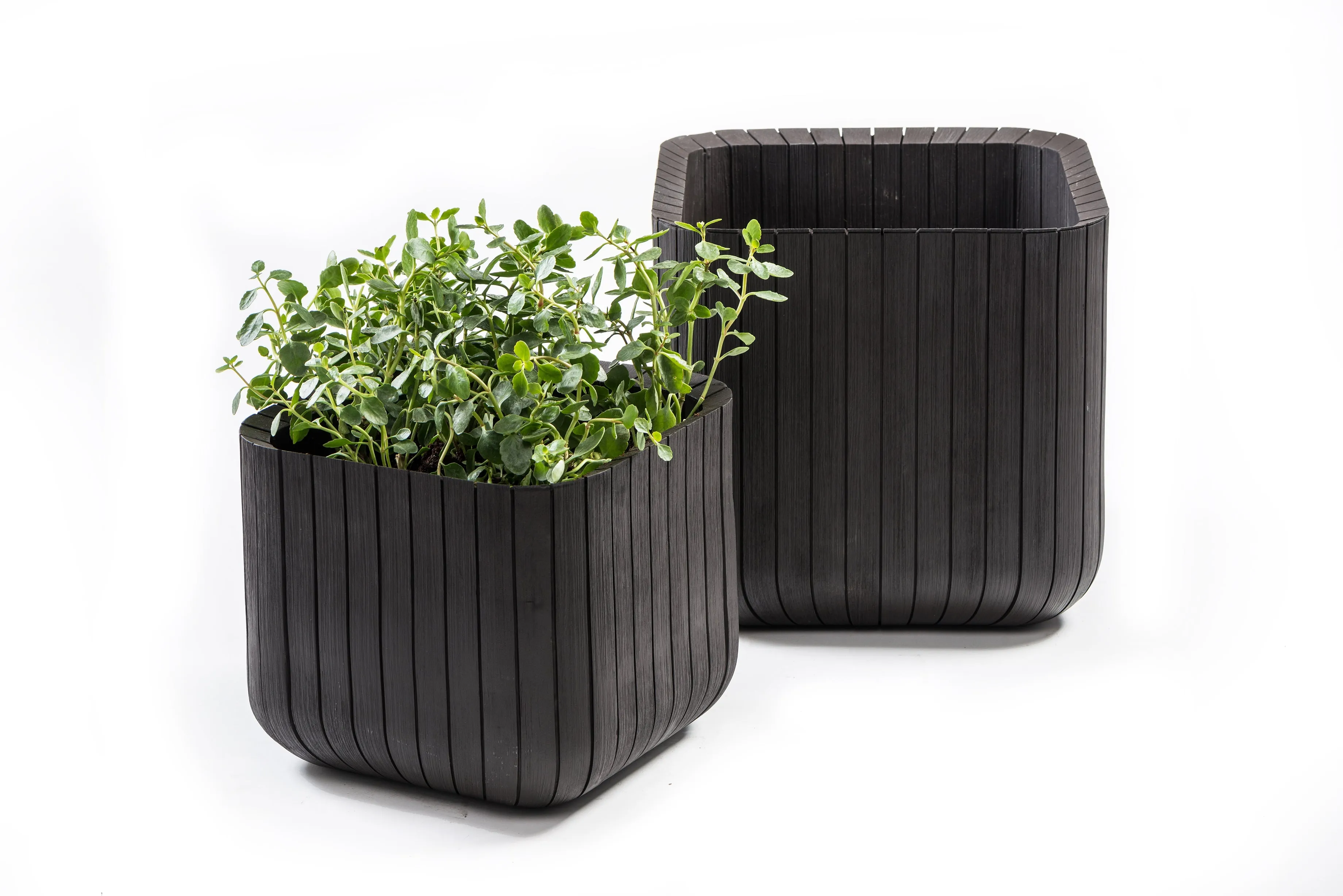 Keter Cube Planter - Brown - 3 Pack