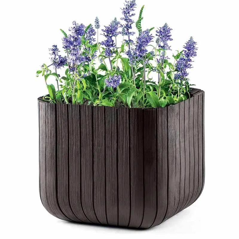 Keter Cube Planter - Brown - 3 Pack