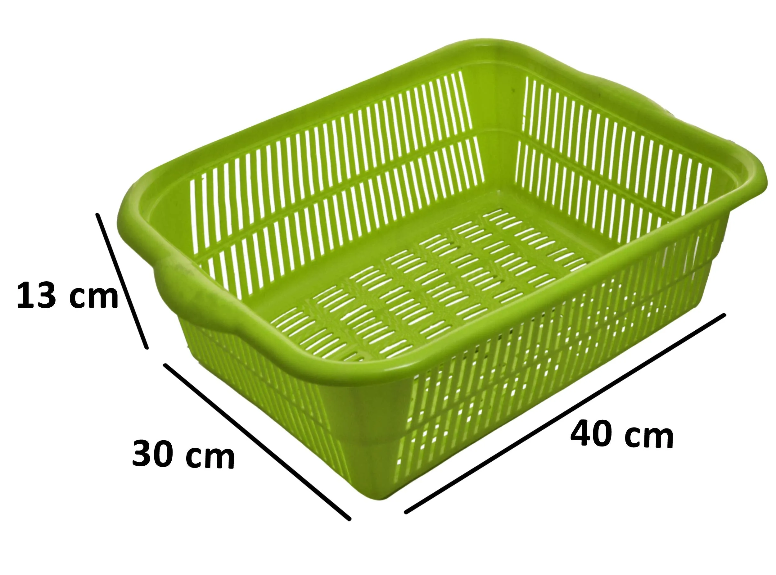 Kuber Industries 2 Pieces Plastic Kitchen Dish Rack Drainer Vegetables and Fruits Basket Dish Rack Multipurpose Organizers,Medium Size,Green & Yellow