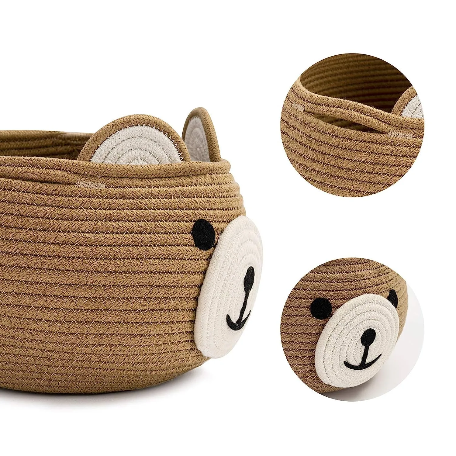 Laundry Panda Basket, Nursery Organizers and Storage (Beige)