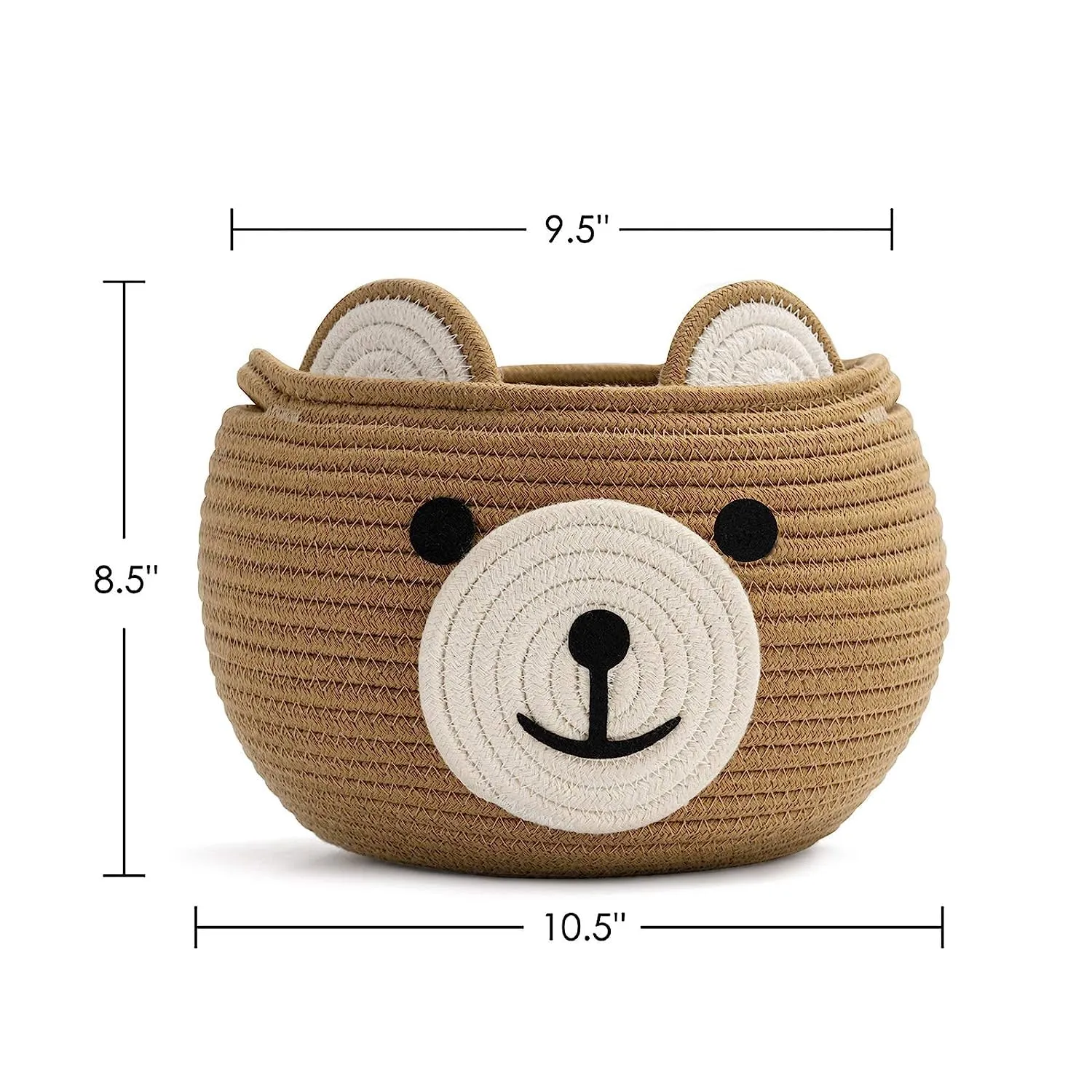 Laundry Panda Basket, Nursery Organizers and Storage (Beige)