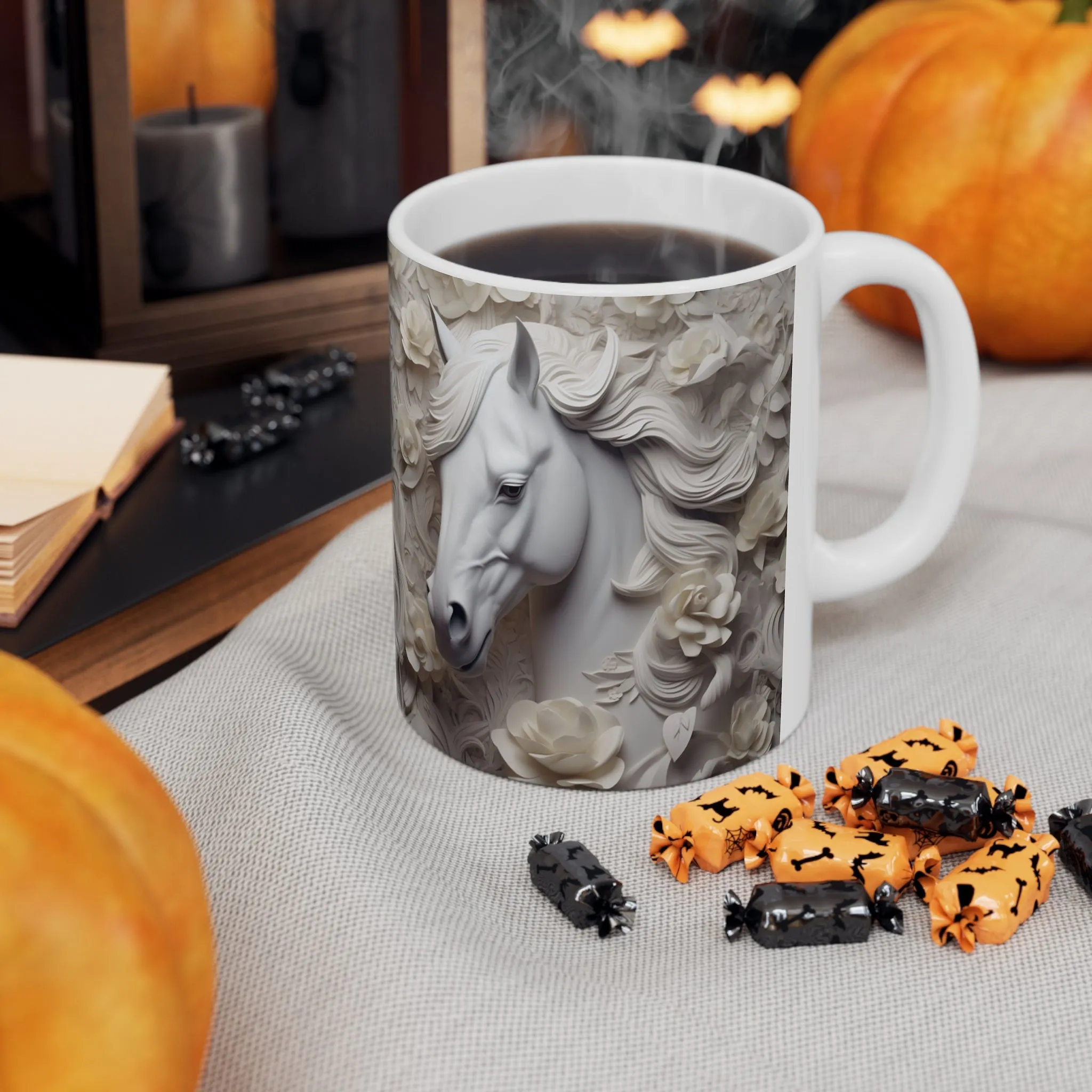 MAGESTIC WHITE HORSE MUG - MUGSCITY - Free Shipping