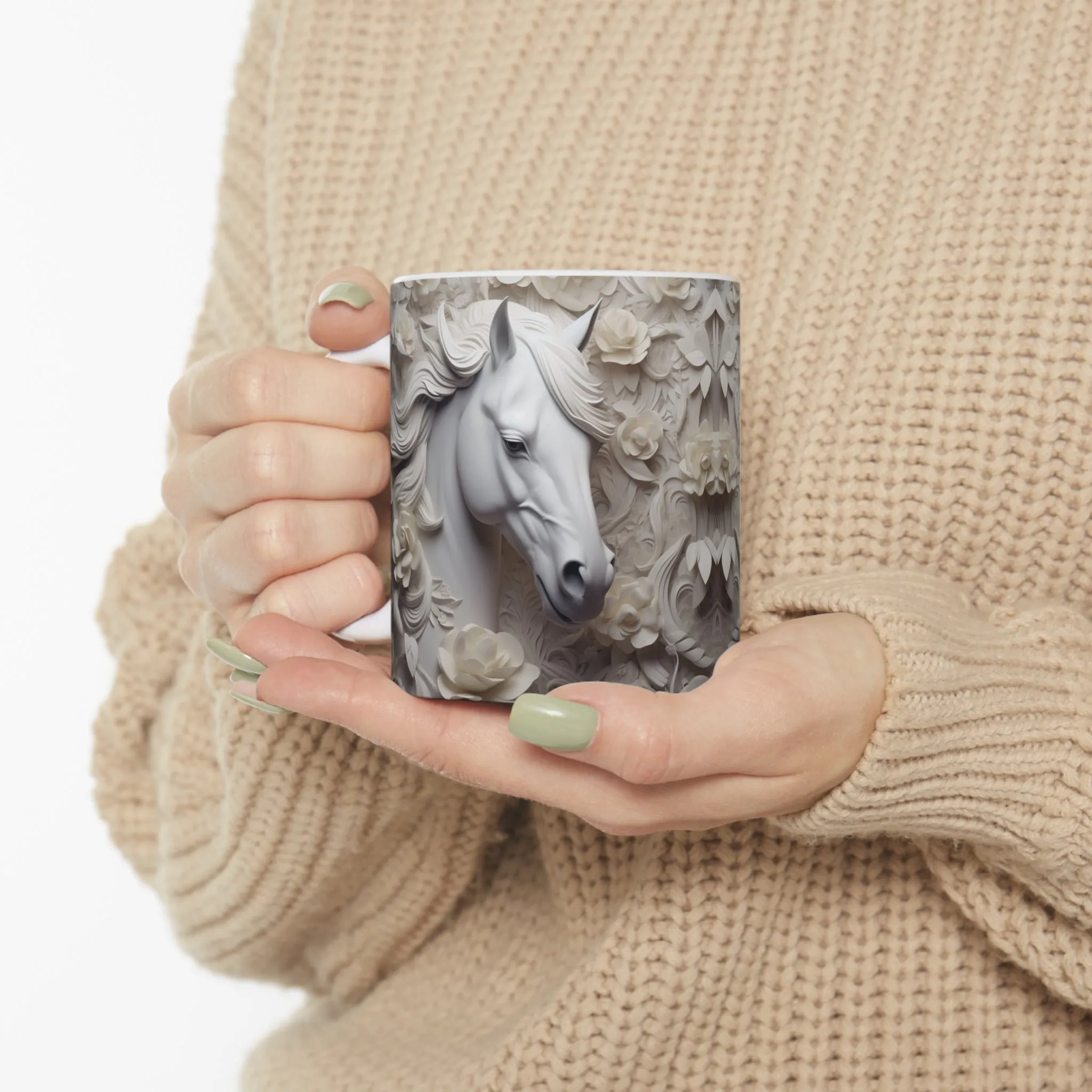 MAGESTIC WHITE HORSE MUG - MUGSCITY - Free Shipping