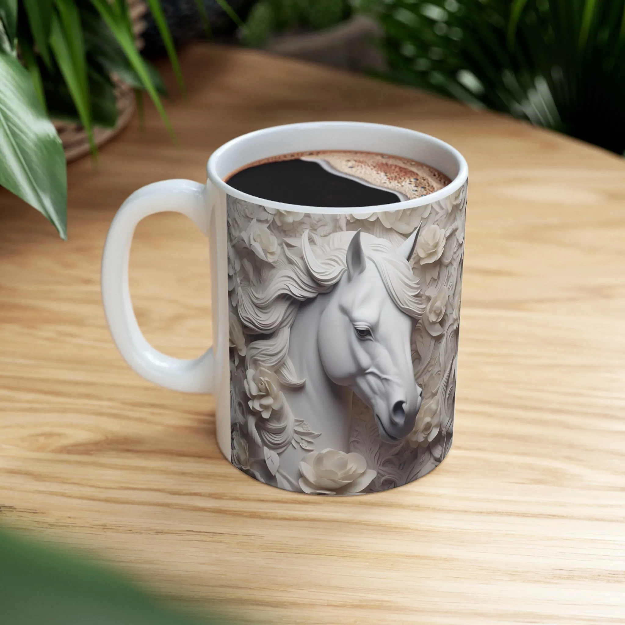 MAGESTIC WHITE HORSE MUG - MUGSCITY - Free Shipping