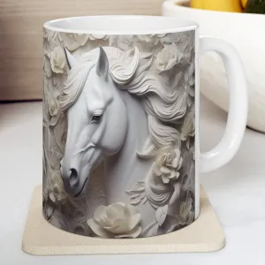 MAGESTIC WHITE HORSE MUG - MUGSCITY - Free Shipping