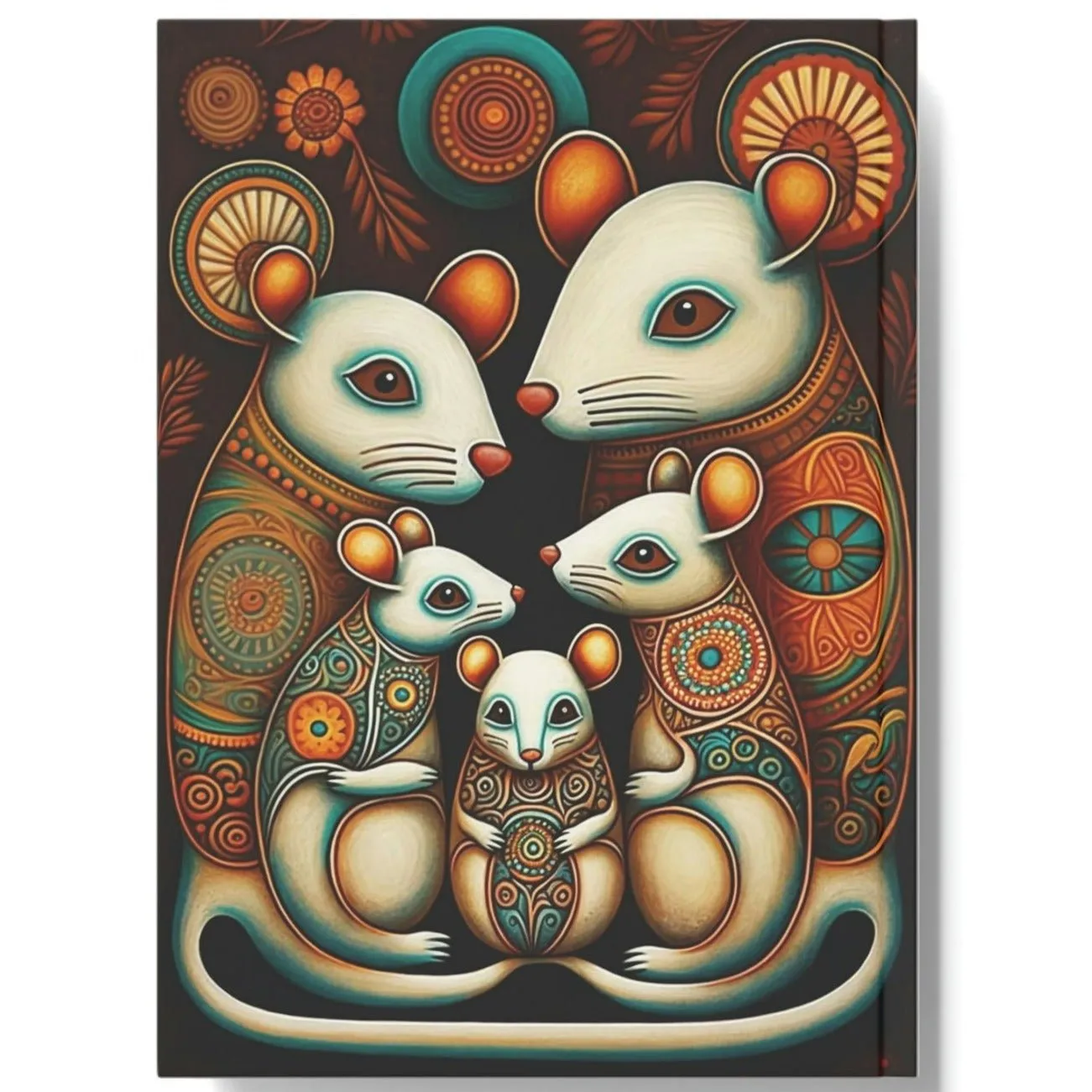 Mesoamerican Mouse Family Hard Backed Journal