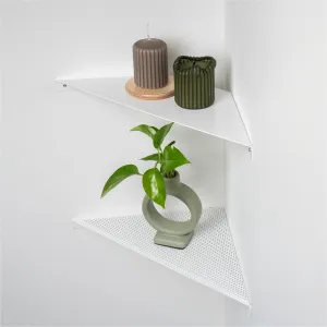 Metal Corner Shelves (set of 2)