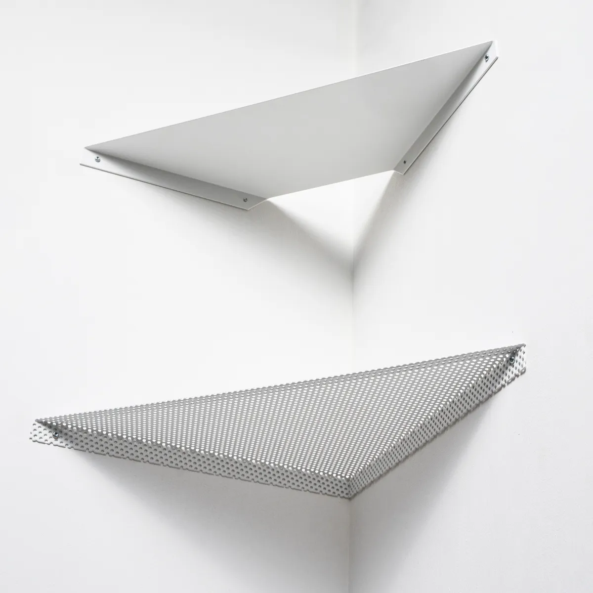 Metal Corner Shelves (set of 2)