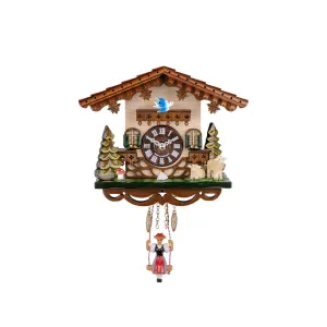 Mini Clock - Quartz Chalet with Sheep - Engstler