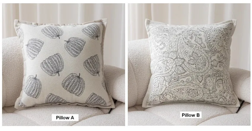 Modern Sofa Pillows, Decorative Throw Pillows for Couch, Embroider Flower Pillow Covers, Farmhouse Flower Decorative Pillows