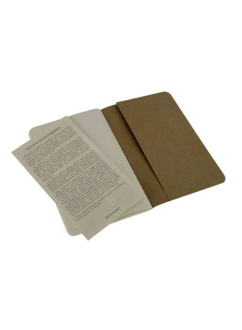 Moleskine Cashier Plain Pocket Size Set of 3 kraft Brown