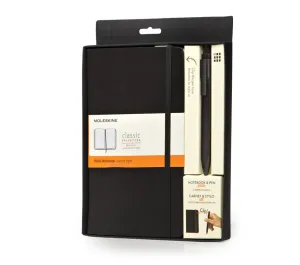 Moleskine Notebook and Click Roller Pen 0.5mm (Bundle) BUNDLELGBLK