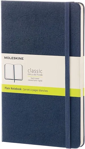 Moleskine Plain Notebook Hard Cover A5 Sepphire Blue