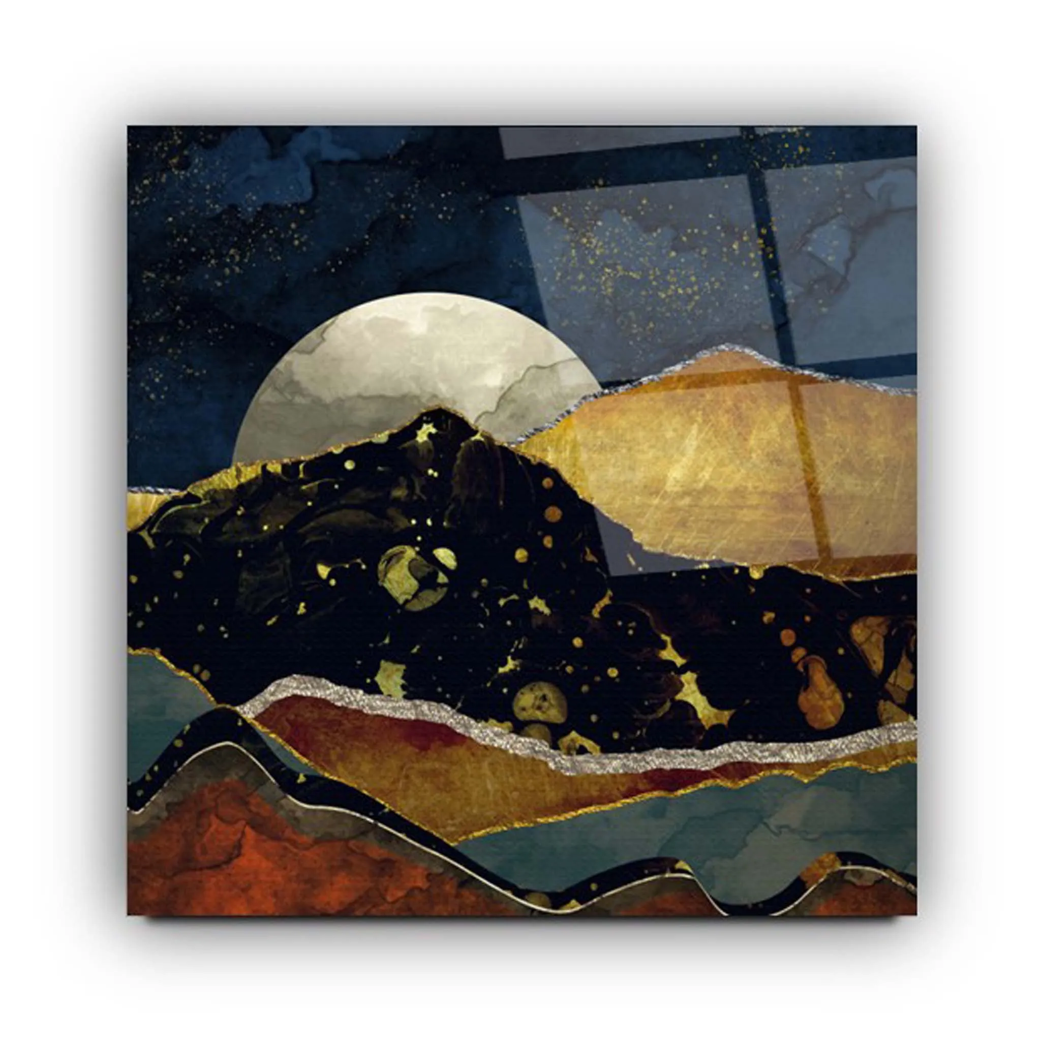 Mountain Landscape Glass Wall Art