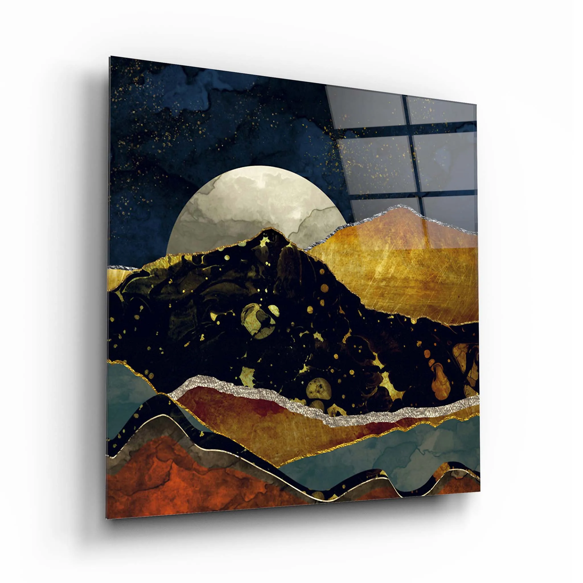 Mountain Landscape Glass Wall Art