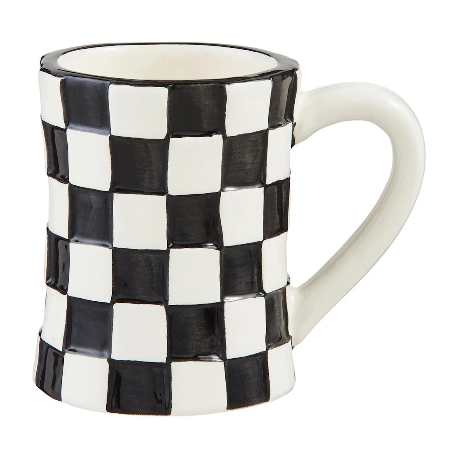 Mud Pie Small Check Mug