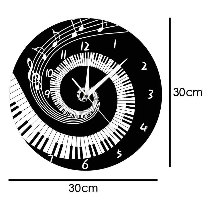 Music Piano Clock 30cm