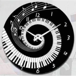 Music Piano Clock 30cm