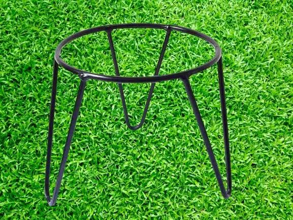 N.A Supplier Metal Planters Long Round Black Stand, Stylish Long Round Strong Legs Perfect Stand for Planter Indoor and Outdoor (Planters Holder Stand) (Set of 1)