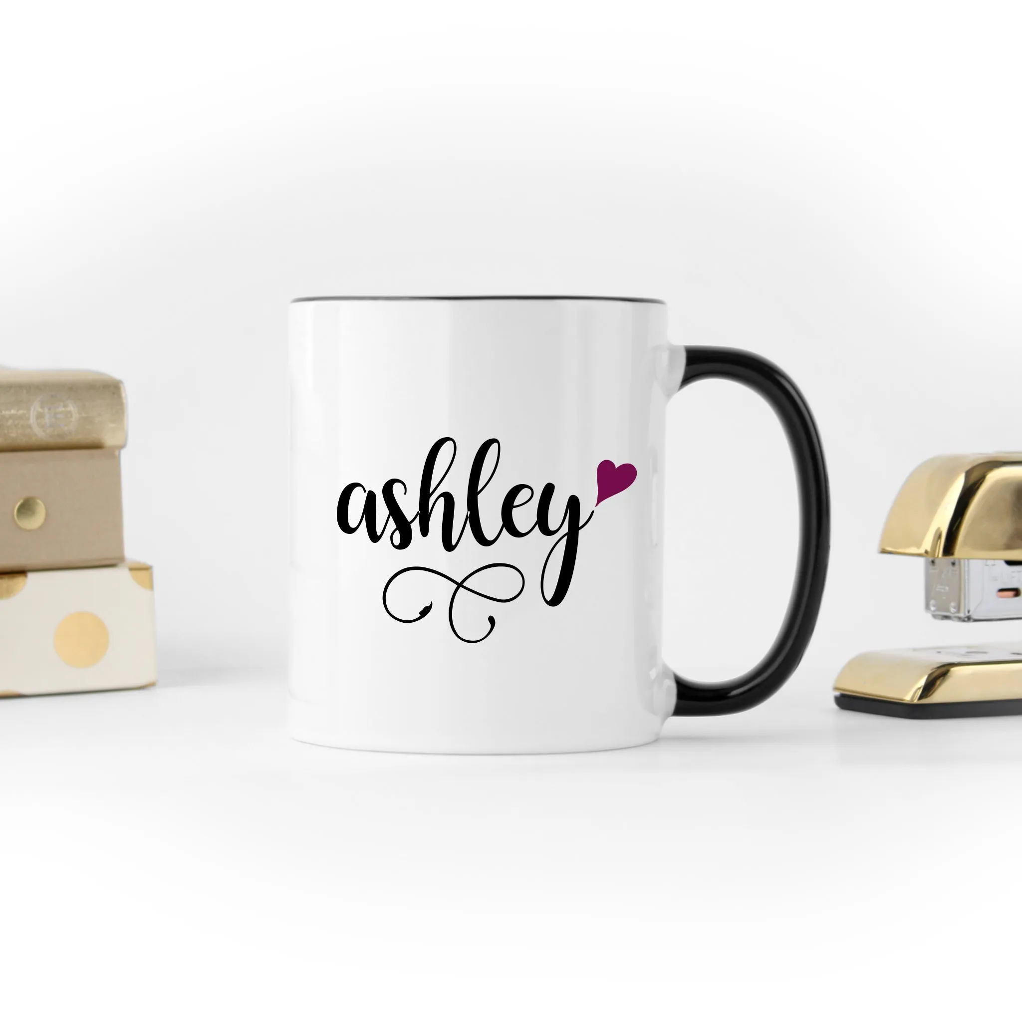 Name with Heart Coffee Mug