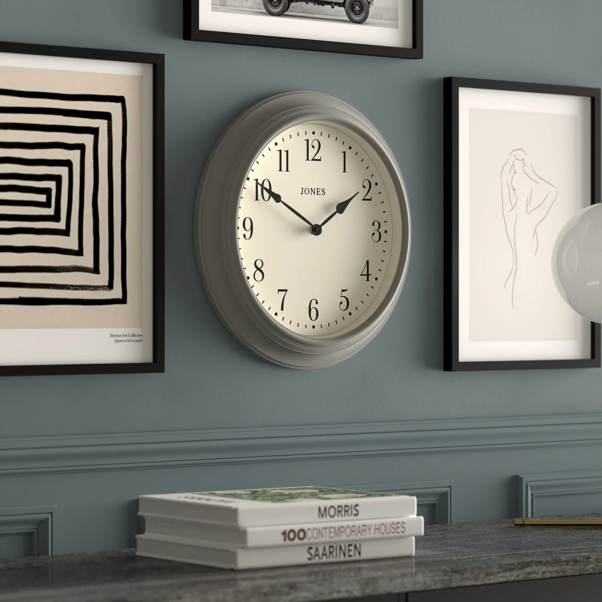 Newgate Jones Supper Club Clock Cloud Grey