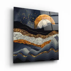 Night Landscape Glass Wall Art 2