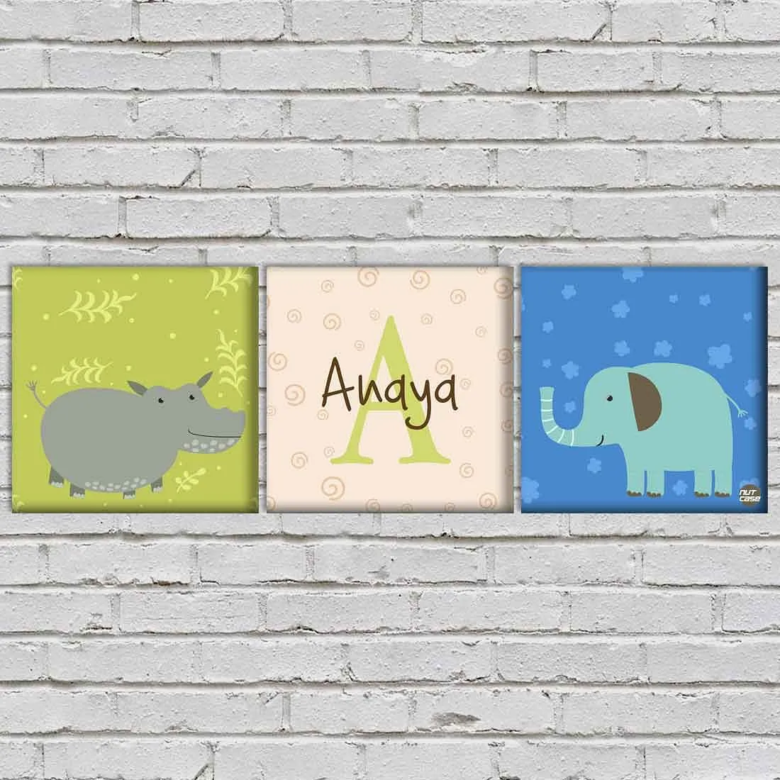 Nursery Wall Decor -Rhinoceros and Elephant