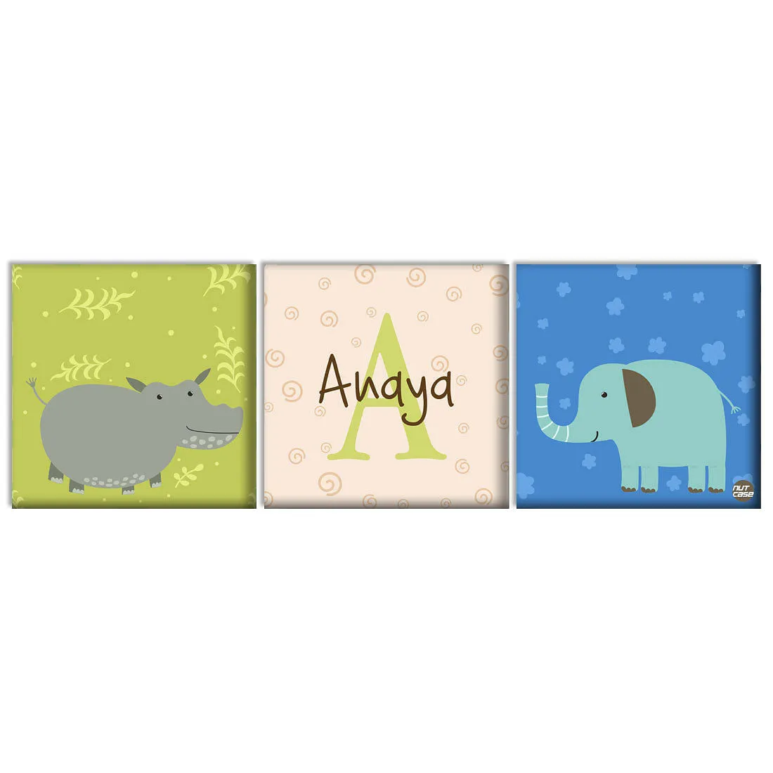 Nursery Wall Decor -Rhinoceros and Elephant