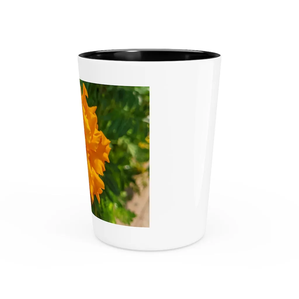 Orange Flower Shot Glass