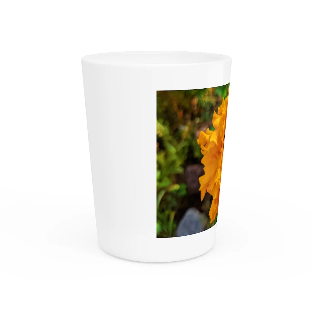 Orange Flower Shot Glass