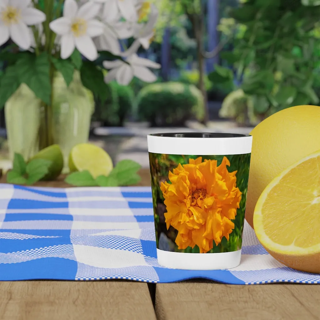 Orange Flower Shot Glass