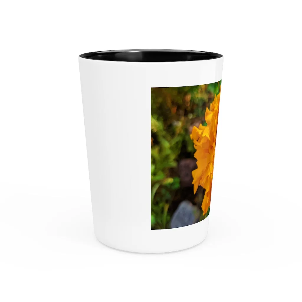 Orange Flower Shot Glass