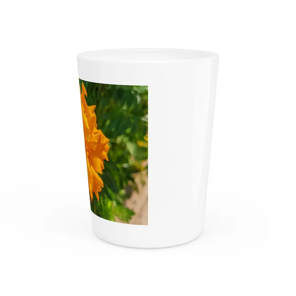 Orange Flower Shot Glass