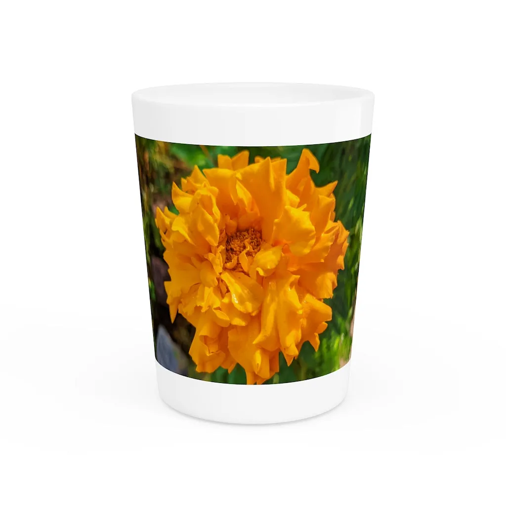 Orange Flower Shot Glass