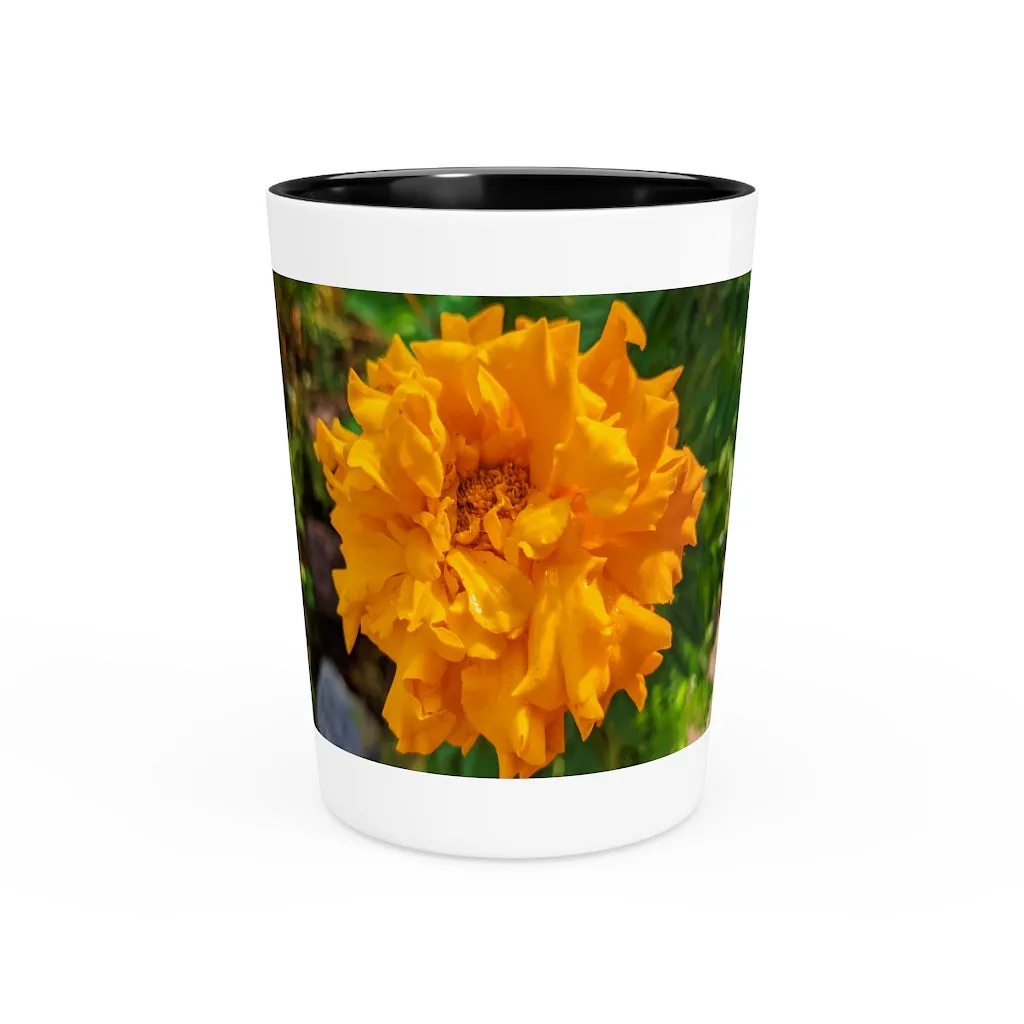 Orange Flower Shot Glass