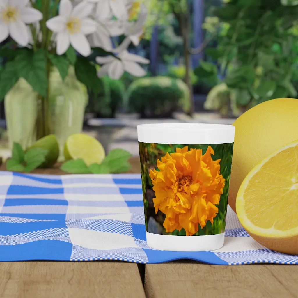 Orange Flower Shot Glass