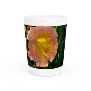 Peach and Yellow Flower Shot Glass