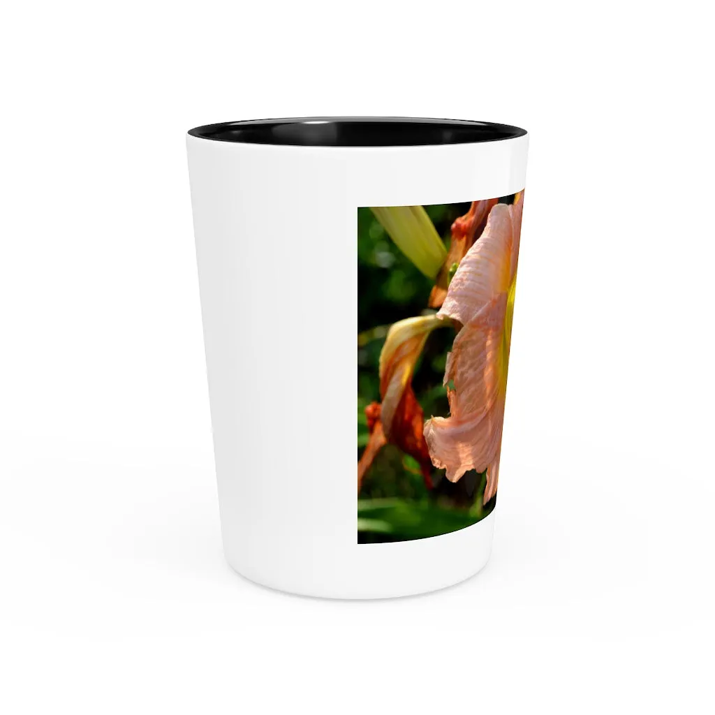 Peach and Yellow Flower Shot Glass