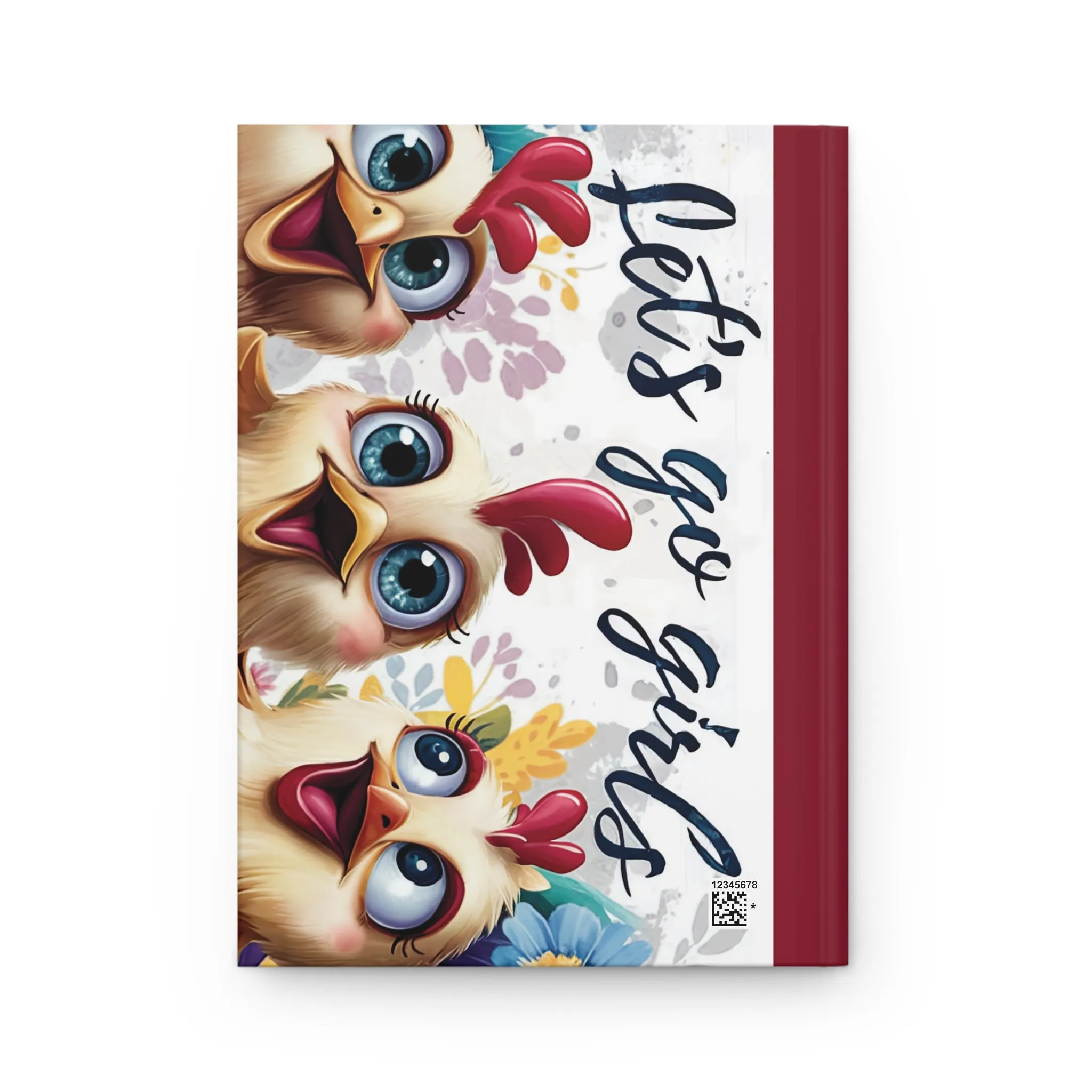 Personalised Hardcover Journal Matte, Chickens, Let's Go Girls, awd-1675