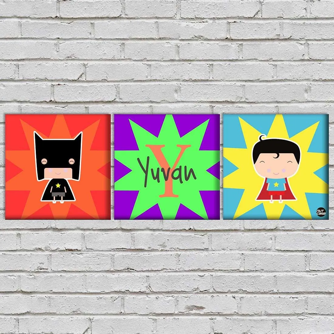 Personalized Nursery Wall Art  -Cute Superhero