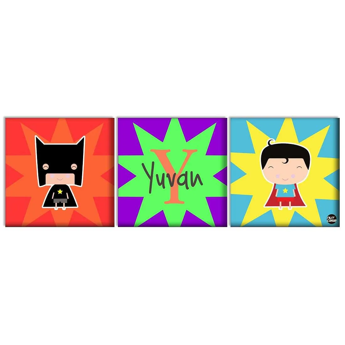 Personalized Nursery Wall Art  -Cute Superhero