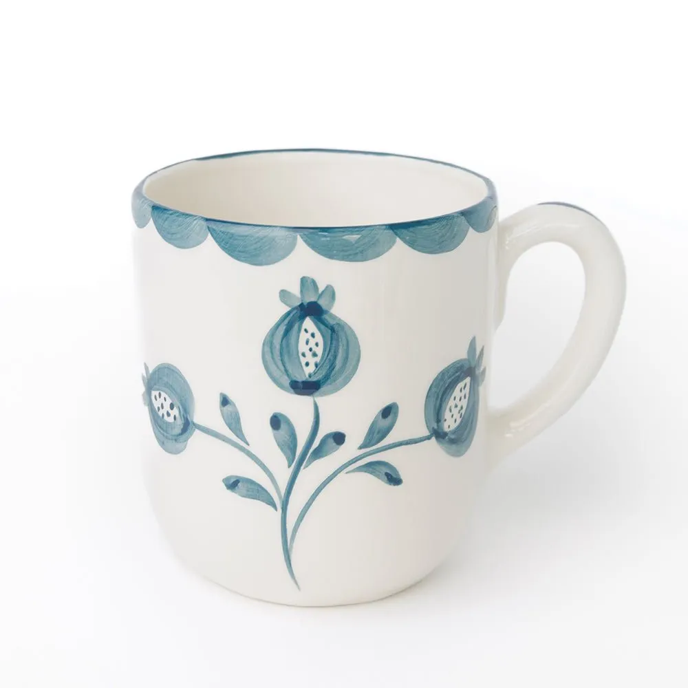 Pomegranate Trio Vine Teal Mug | Set of 2