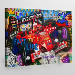 Racing Graffiti Wall Art