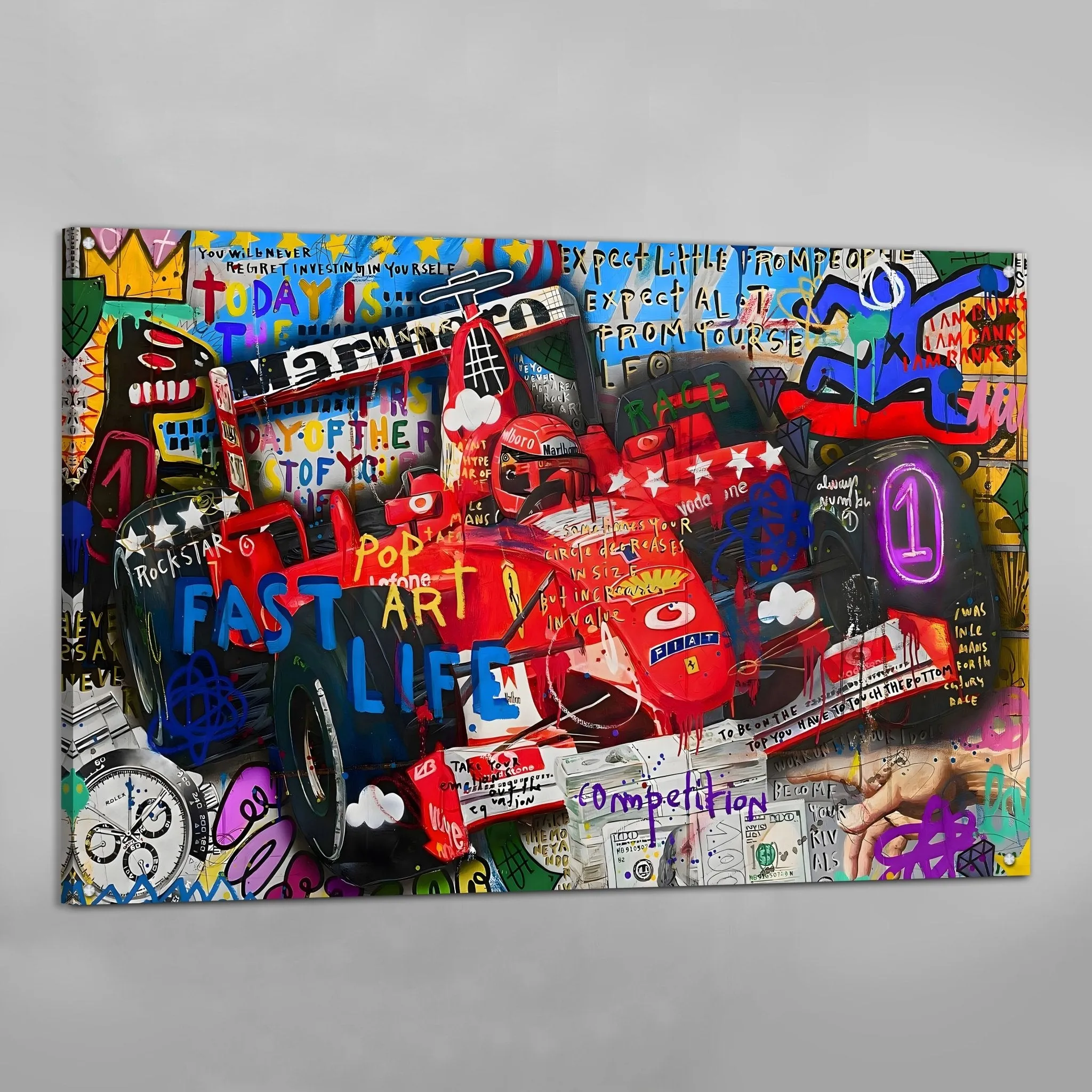 Racing Graffiti Wall Art