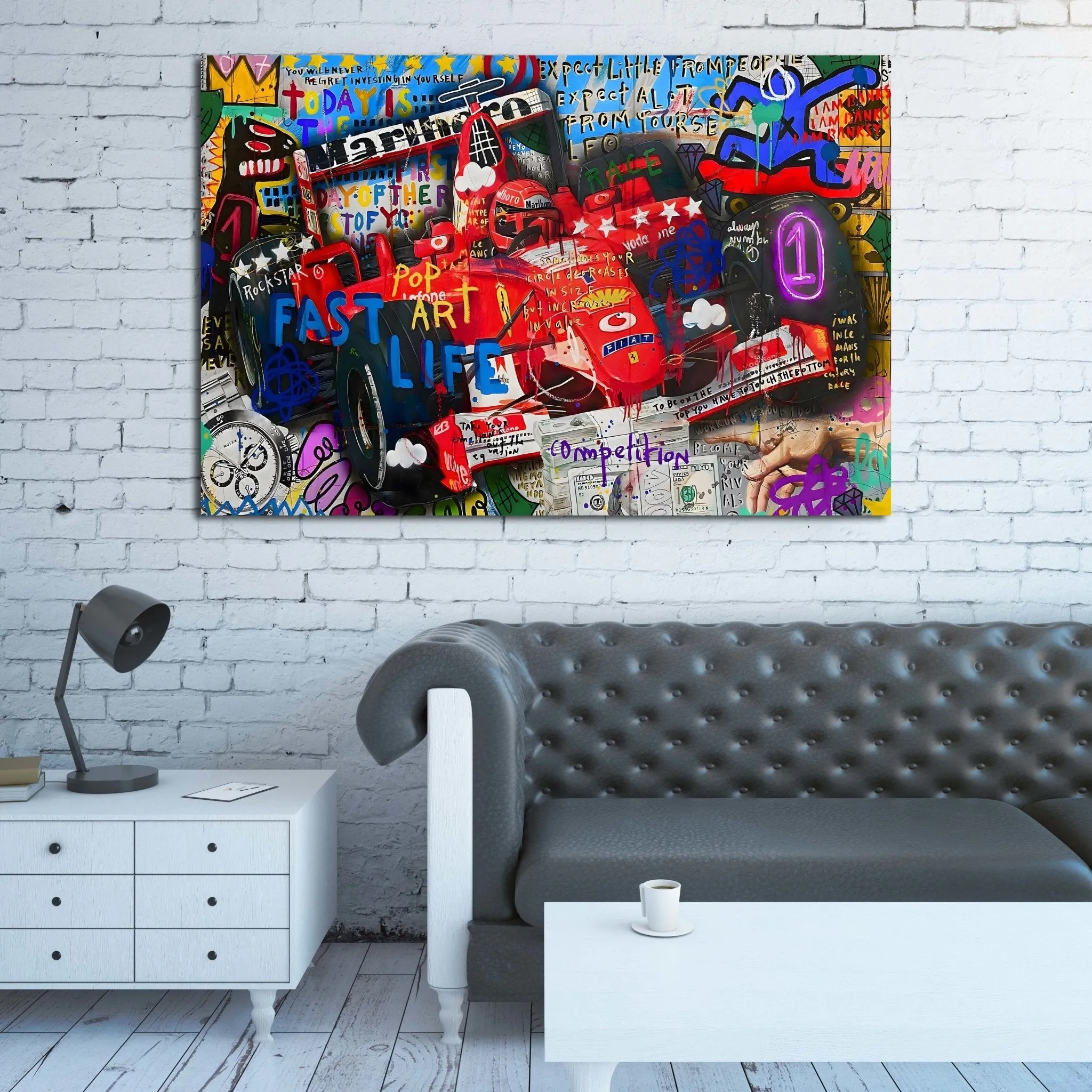 Racing Graffiti Wall Art