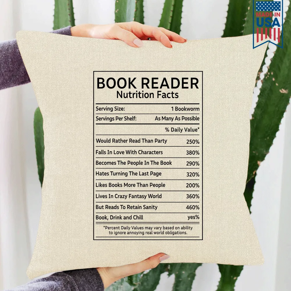 Reader Nutrition Facts Book Lovers Gift PIL445