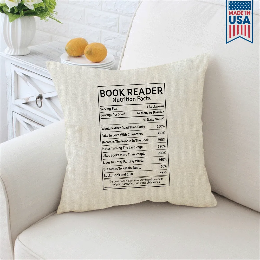 Reader Nutrition Facts Book Lovers Gift PIL445