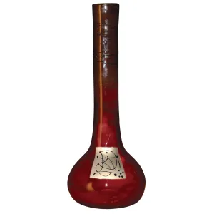 Red Gold Large Glass Vase