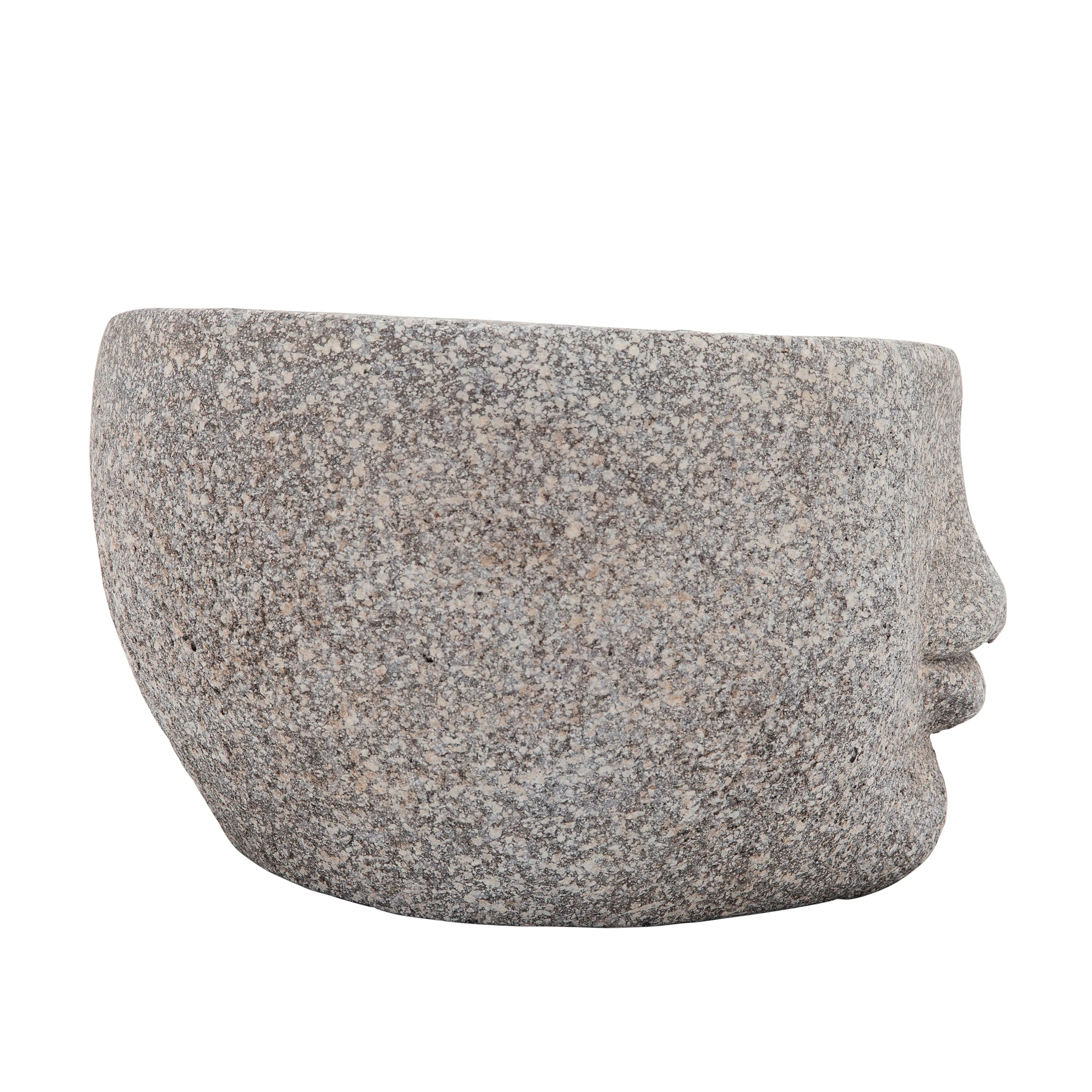 Resin, 8" Half Face Planter, Gray