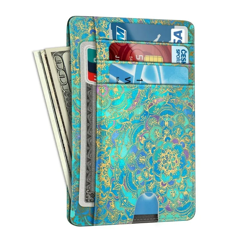 RFID Credit Card Holder Minimalist Card Cases & Money Organizers Front Pocket Wallet